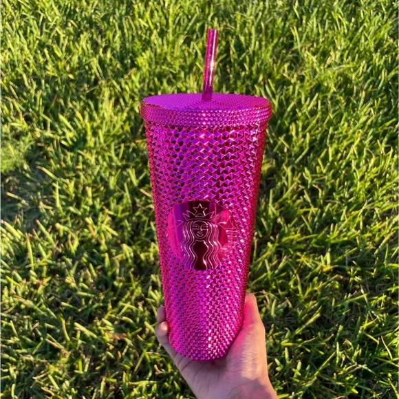 ✨NEW✨Starbucks Holiday 2022 ‘Sangria Bling’ Metallic Chrome Studded Tumbler - Picture 3 of 3